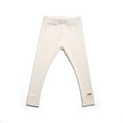 Rebrované legíny – RIBBED LEGGINGS Prírodná biela – Obrázok 2