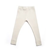 Rebrované legíny – RIBBED LEGGINGS Prírodná biela – Obrázok 3