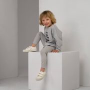 Rebrované legíny – RIBBED LEGGINGS Svetlá sivá