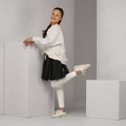 Rebrované legíny – RIBBED LEGGINGS Prírodná biela