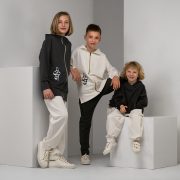Mikina na zips s kapucňou – ZIP HOODIE Antracitová / biela