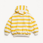 Mikina s kapucňou – OVERSIZED HOODIE Žltý pásik – Obrázok 2