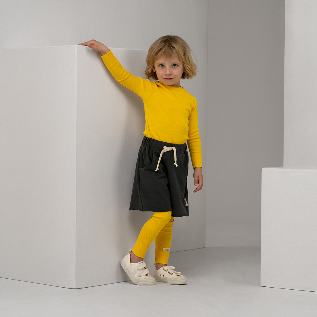 Rebrované legíny - RIBBED LEGGINS_žltá 3 Rebrované legíny – RIBBED LEGGINGS Žltá – Obrázok 1