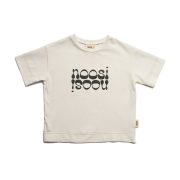 Tričko s krátkym rukávom – DOUBLE LOGO T-SHIRT Prírodná biela / antracit – Obrázok 2