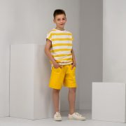 Tričko bez rukávov - SLEEVELESS SWEATSHIRT Žltý pásik