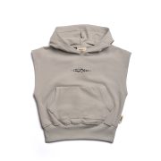 Vesta s kapucňou - SLEEVELESS HOODIE Svetlá sivá – Obrázok 2