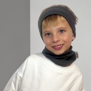 Rebrovaný nákrčník – RIB NECKWARMER Antracitová