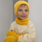 Rebrovaný nákrčník – RIB NECKWARMER Žltá