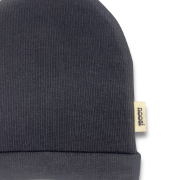 Jednovrstvová rebrovaná čiapka – LIGHT RIB BEANIE Antracitová – Obrázok 3