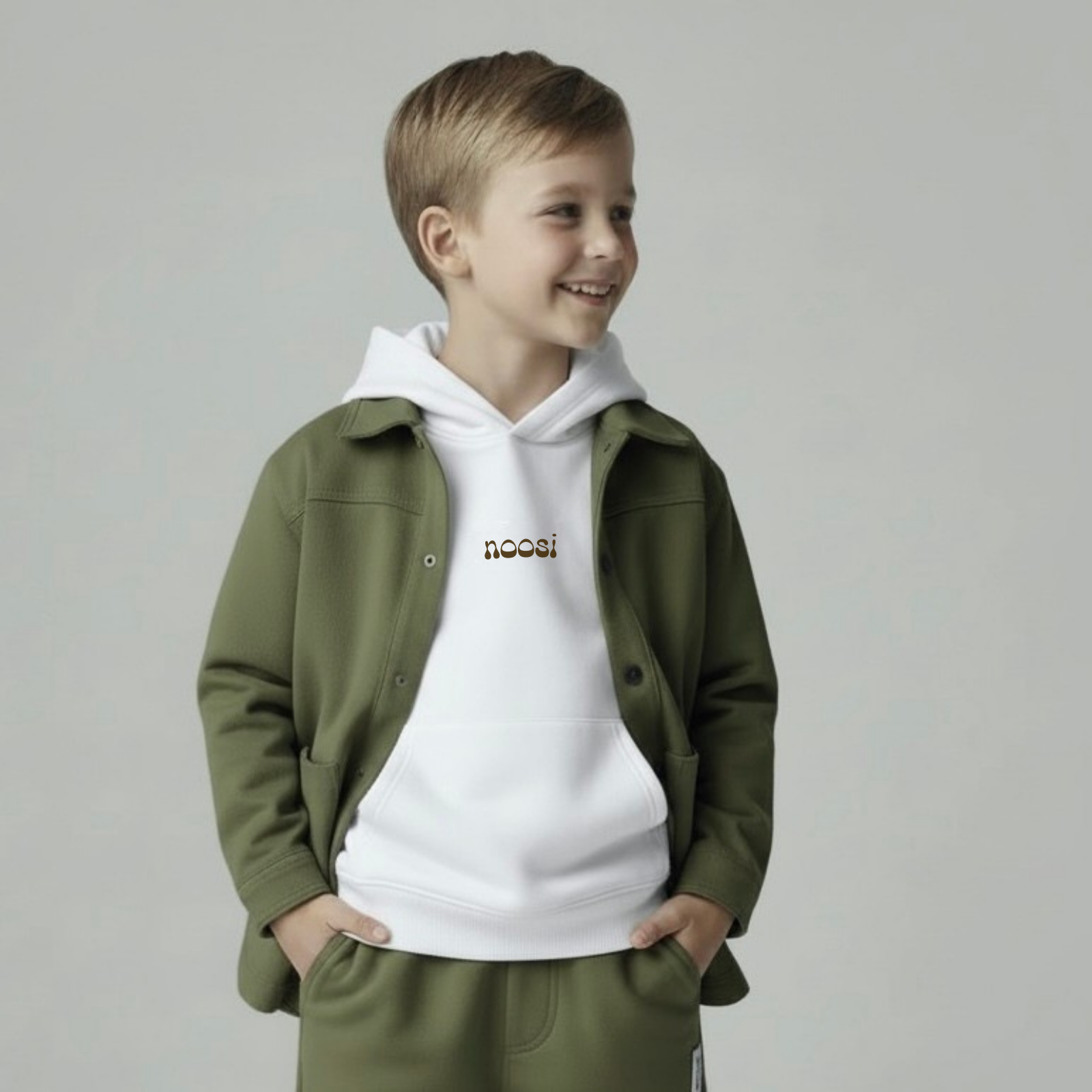 14 Vrchná košeľa – CARGO OVERSHIRT Olivová zelená – Obrázok 1