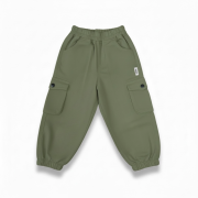 Kapsáčové nohavice – CARGO PANTS Olivová zelená – Obrázok 2