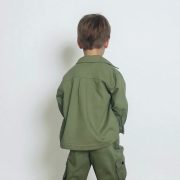 Vrchná košeľa – CARGO OVERSHIRT Olivová zelená – Obrázok 2