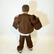 Vrchná košeľa – CARGO OVERSHIRT Hnedá – Obrázok 2