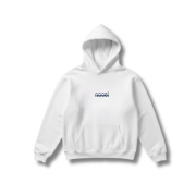 Mikina s kapucňou - BLOOM HOODIE Prírodná biela / modrá – Obrázok 2