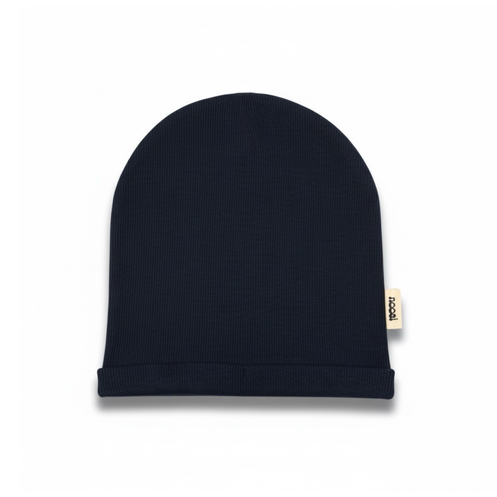 28 Jednovrstvová rebrovaná čiapka – LIGHT RIB BEANIE Tmavá modrá – Obrázok 1