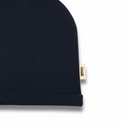 Jednovrstvová rebrovaná čiapka – LIGHT RIB BEANIE Tmavá modrá – Obrázok 2