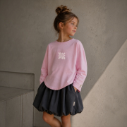 Tričko s dlhým rukávom – BLOOM TEE Ružová / biela