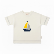 Tričko s krátkym rukávom – SAILOR T-SHIRT Prírodná biela – Obrázok 2