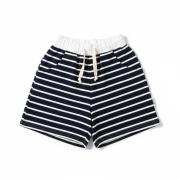 Šortky pásik - STRIPED SHORTS Modrý pásik – Obrázok 2