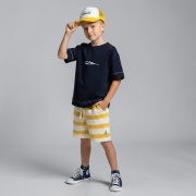 Tričko s krátkym rukávom – SIGNATURE T-SHIRT Tmavá modrá / biela – Obrázok 4