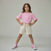 Tričko s krátkym rukávom – SIGNATURE T-SHIRT Ružová / biela