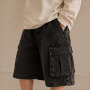 Cargo šortky – CARGO SHORTS Antracitová – Obrázok 2