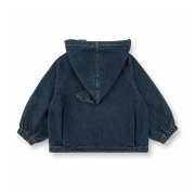 Denimová mikina s kapucňou – DENIM HOODIE Modrá – Obrázok 4