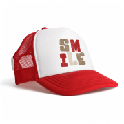Šiltovka – STATEMENT TRUCKER CAP Červená / SMILE – Obrázok 2