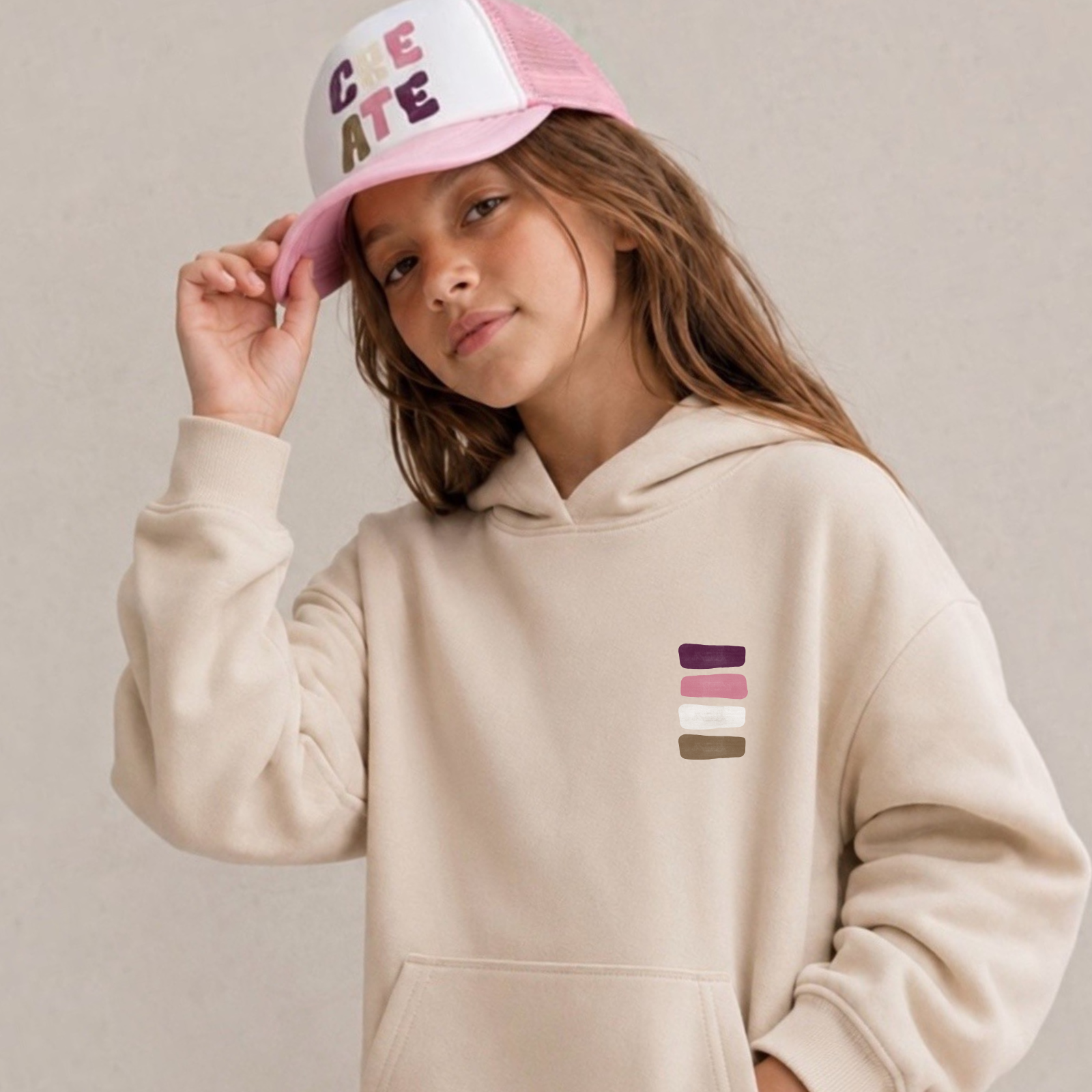 šiltovka create ružová Šiltovka – STATEMENT TRUCKER CAP Ružová / CREATE – Obrázok 1