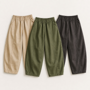 Trojbalenie balónové nohavice – 3-PACK BALLOON PANTS Béžová / zelená / antracit