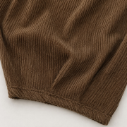 Menčestrové nohavice – CORDUROY BALLOON PANTS Hnedá – Obrázok 4