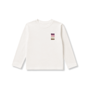 Tričko s dlhým rukávom – COLOR CODE TEE Prírodná biela / ružová – Obrázok 2