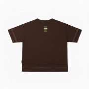 Tričko s krátkym rukávom – STATEMENT T-SHIRT Hnedá / zelená – Obrázok 3