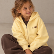 Mikina na zips – ZIP HOODIE Jemná žltá