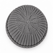 Pletená čiapka - RIB KNIT BEANIE Sivá – Obrázok 3