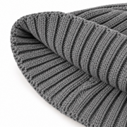 Pletená čiapka - RIB KNIT BEANIE Sivá – Obrázok 4