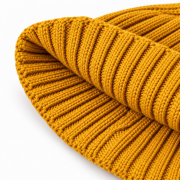 Pletená čiapka - RIB KNIT BEANIE Horčicová – Obrázok 4