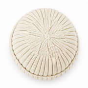 Pletená čiapka - RIB KNIT BEANIE Prírodná biela – Obrázok 3