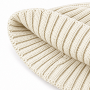 Pletená čiapka - RIB KNIT BEANIE Prírodná biela – Obrázok 4