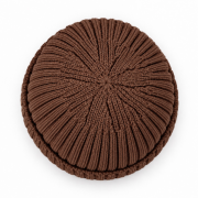 Pletená čiapka - RIB KNIT BEANIE Hnedá – Obrázok 3