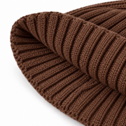 Pletená čiapka - RIB KNIT BEANIE Hnedá – Obrázok 4