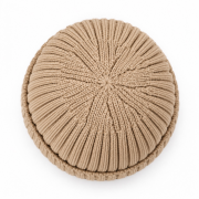 Pletená čiapka - RIB KNIT BEANIE Béžová – Obrázok 3