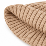 Pletená čiapka - RIB KNIT BEANIE Béžová – Obrázok 4
