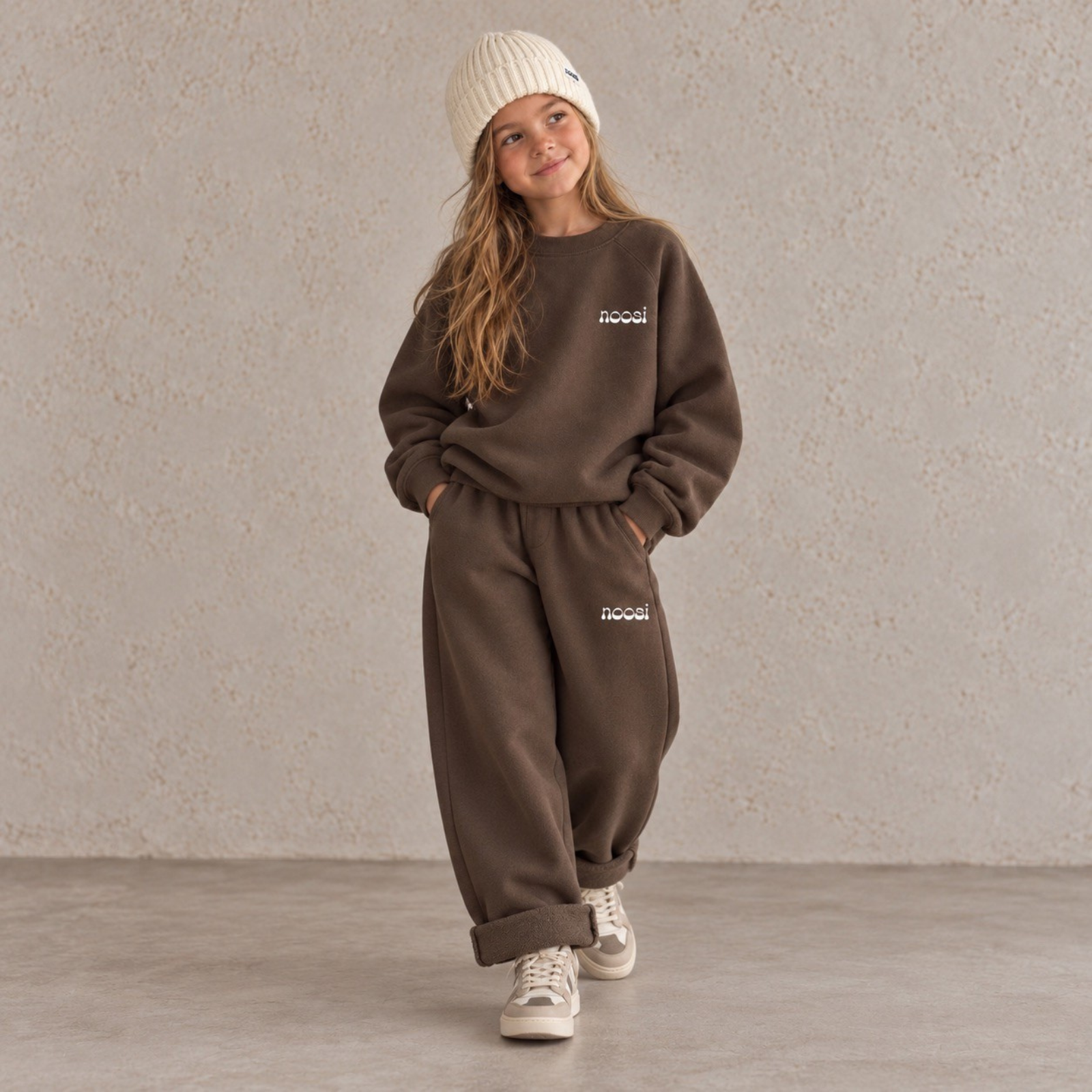 rastúce tepláky hnedá Rastúce barrel nohavice – BARREL PANTS Hnedá – Obrázok 1